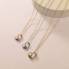 41XScmvNI5L._AC_.jpg Collier classique élégant avec inscription gravée « I Love You Forever » pour femme – Doré