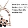 41YAq3u1qhL._AC_.jpg Collier classique élégant avec inscription gravée « I Love You Forever » pour femme – Doré
