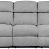 DecoInParis Canapé Relax 3 Places en Tissu Keaton (Gris)