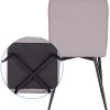 41aCdzHd9CL._AC_.jpg Lestarain Lot de 6 Chaises de Salle à Manger Rétro Chaises de Cuisine Chaises de Salon Rembourrée en Lin,Pied en métal,Chaises avec Dossier Gris Clair