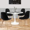 41dK94yGdPL._AC_.jpg IDMarket - Lot de 4 chaises Gaby Noires en PU pour Salle à Manger