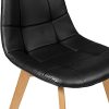 41e89YRGRRL._AC_.jpg IDMarket - Lot de 4 chaises Gaby Noires en PU pour Salle à Manger