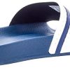 41fAS0DVH4L._AC_.jpg adidas Homme Adilette Chaussures de Plage Piscine, Bleu Blanc Adidas, 40.5 EU