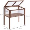 41iaU5gKW-L._AC_.jpg Outsunny Mini Serre sur Pieds dim. 90L x 50l x 93H cm Toit ouvrable Panneaux de Polycarbonate Bois Sapin traité