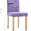 41j1hLvpNL._AC_.jpg vidaXL 4X Chaises de Salle à Manger Chaises à Dîner Chaises de Repas Chaises de Cuisine Chaises de Salon Maison Intérieur Violet Polyester