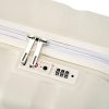 41jto52BoZL._AC_.jpg BONTOUR Wave Valise Bagage à Main avec Serrure TSA, Valise de Voyage Rigide à 4 roulettes, Trolley Cabine 55x40x20cm (Blanc, Bagage Cabine)