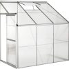 41k6yezqA0L._AC_.jpg TecTake 800406 Serre de Jardin avec Base Alu Polycarbonate Adossée 4,09 m³ - diverses modèles - (192x128x202 cm | no. 402470)