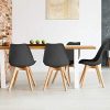 41loq1KzfTL._AC_.jpg IDMarket - Lot de 4 chaises SARA Noires pour Salle à Manger