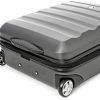 Aerolite 55x40x20 Ryanair Taille Maximale 40L ABS Cabine Bagage à Main Valise Rigide Légere à 2 roulettes, pour Easyjet, Lufthansa et Plus, Gris Foncé