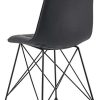 41nyADPjDgL._AC_.jpg IDIMEX Lot de 4 chaises Imran pour Salle à Manger ou Cuisine avec 4 Pieds en métal Noir Design Contemporain, Assise capitonnée avec revêtement synthétique Noir