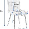 41oc487cgQL._AC_.jpg Lestarain Lot de 6 Chaises de Salle à Manger Rétro Chaises de Cuisine Chaises de Salon Rembourrée en Lin,Pied en métal,Chaises avec Dossier Gris Clair