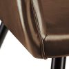41pIRujpWVL._AC_.jpg TecTake 800878 Lot de 4 Chaises de Salle à Manger en Simili Cuir Scandinave Pieds en Acier Noirs Élégant avec Accoudoirs – Diverses Couleurs (Marron Foncé)