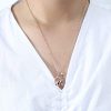 41qW5YPbFwL._AC_.jpg Collier classique élégant avec inscription gravée « I Love You Forever » pour femme – Doré