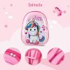 GOPLUS 16” Valise Enfant à roulettes avec 12” Sac à Dos, Motifs Mignons et Divers, Espace Suffisant, Surface Etanche, roulettes Silencieuses et Lisses, Hauteur de Poignée Réglable (Licorne)