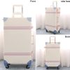 Urecity valises de Voyage ,à la Mode Valise Set ,Baggage Cabin，Valise Cabine ，Valises pour Voyage en Avion，valises20+12set，Fée Blanche
