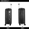41zdpuMt52L._AC_.jpg Kono Valise Trolley Cabine 55cm Bagage à Main Rigide en Polypropylène Ultra Léger à 4 roulettes avec Serrure TSA Intégré 40L (Noir)