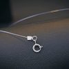51g1S5ZpHL._AC_.jpg Bo&Pao Collier Fil transparent pour Femme en Argent Sterling 925, avec Pierre
