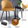 510GDKfREPL._AC_.jpg HOMCOM Chaises de Visiteur Design scandinave - Lot de 2 chaises - Pieds effilés métal Noir - Assise Dossier Ergonomique Velours Moutarde