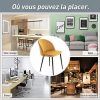 511dZR7MmL._AC_.jpg HOMCOM Chaises de Visiteur Design scandinave - Lot de 2 chaises - Pieds effilés métal Noir - Assise Dossier Ergonomique Velours Moutarde