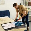 Aerolite 55x40x20 Ryanair Taille Maximale 40L ABS Cabine Bagage à Main Valise Rigide Légere à 2 roulettes, pour Easyjet, Lufthansa et Plus, Gris Foncé