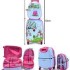 514kyWaIkGL._AC_.jpg COSTWAY Valise Enfant à roulettes 16”+ Sac à Dos 12” Multi-Modèle Ensemble de Bagage pour Enfants (B)