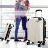 Kono Valises et Sacs de Voyage ABS léger 4 Bagages Nouveau Beige (M-65CM)