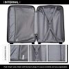 515IigjzOUL._AC_.jpg Kono Set de 3 Valises Rigide Ensemble de Bagages en Polypropylène Ultra Léger à 4 roulettes avec Serrure TSA 55cm Bagage Cabine + 65cm + 76cm (Noir)