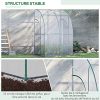 515yvLkz6VL._AC_.jpg Outsunny Serre de Jardin adossée Serre adossée dim. 1,43L x 1,18l x 2,12H m 2 Portes zippées enroulables Acier PVC Transparent