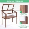 516biMsg-zL._AC_.jpg Outsunny Mini Serre sur Pieds dim. 90L x 50l x 93H cm Toit ouvrable Panneaux de Polycarbonate Bois Sapin traité
