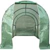 51B6FaIt4VL._AC_.jpg TecTake 402264 Serre Tunnel de Jardin Cadre en Metal PE Plastique, 343x200x200cm, 6 Fenêtres Latérales, Cordons de Serrage et Crochets de Fixation en Métal