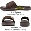 51Dk3lbdMcL._AC_.jpg ONCAI Sandale Homme Bout Ouvert Chaussures de Plage Sangle Réglable Claquette Support de L'arche Pantoufle D'été Taille 40-47