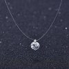 51HpCDDWJeL._AC_.jpg Bo&Pao Collier Fil transparent pour Femme en Argent Sterling 925, avec Pierre