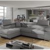INTENSEDECO Canapé d'angle Gauche Convertible Marius Gris