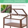 51KZq6zZV4L._AC_.jpg Outsunny Mini Serre sur Pieds dim. 90L x 50l x 93H cm Toit ouvrable Panneaux de Polycarbonate Bois Sapin traité