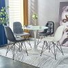 51MaPCeR-dS._AC_.jpg IDIMEX Lot de 4 chaises Imran pour Salle à Manger ou Cuisine avec 4 Pieds en métal Noir Design Contemporain, Assise capitonnée avec revêtement synthétique Noir