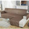 PETCUTE Housse de canapé en Forme L matelassé Housse de canapé d'angle Protecteur de canapé sectionnel avec Chaise Droite étanche 240x270cm