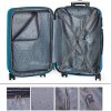 ITACA - Valise de Voyage Rigide 4 Roues Trolley de Taille Moyenne 65 cm en ABS. Extensible Résistante et Légère. Poignée 2 Anses et Cadenas. Étudiant et Professionnel. 71260, Couleur Bleu Cyan