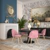 51OB2PgpDLL._AC_.jpg Uderkiny Lot de 2/4/6 chaises avec Dossier Chaise de Velours Chaise de Salle à Manger, Convient pour Cuisine Salon Salle à Manger Chambre etc (Rose-6)