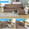 PETCUTE Housse de canapé en Forme L matelassé Housse de canapé d'angle Protecteur de canapé sectionnel avec Chaise Droite étanche 240x270cm