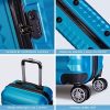51PKmfVyYXL._AC_.jpg NEWTECK Lot de Valises de Voyage Bleues, Valise Cabine, Valise Moyenne (53/63cm) et Trousse de Toilette. Set de Valises Rigides 4 Roues, ABS, Robustes, Durables et Légères. Serrure à Combinaison