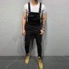 51PrWkjTb0L._AC_.jpg Susenstone Salopette Jeans Homme Slim Fit Sexy Mode Pas Cher Dechire Troue éLastique Grande Taille Vintage Pantalon Jean à Poches Streetwear