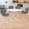 51WlpSjyywL._AC_.jpg IDMarket - Lot de 4 chaises ROBINE Gris foncé pour Salle à Manger