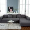 51X5ChpgPGS._AC_.jpg Yidaxing Housse de canapé avec péninsule Extensible, Housse de canapé d'angle Chaise Longue Housse de canapé sectionnelle en Forme de L en Tissu Polyester (3 Places + 3 Places, Gris Clair)