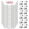 51XSfn2LP1S.jpg MUSEDAY 100Pcs Clips de Vitrage pour Serre Inclure 50Type W Serre Pinces en Acier Inoxydable et 50 Clips de Type Z pour Vitre de Serre