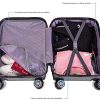 51ZBlxucxL._AC_.jpg NEWTECK Lot de Valises de Voyage Grise, Valise Cabine, Valise Moyenne (53/63cm) et Trousse de Toilette. Set de Valises Rigides 4 Roues, ABS, Robustes, Durables et Légères. Serrure à Combinaison