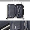 Kono Valises et Sacs de Voyage ABS léger 4 Bagages Nouveau Beige (M-65CM)