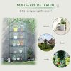 51bLFcHhgZL._AC_.jpg Outsunny Serre de Jardin Balcon étagère Serre 5 Niveaux 0,69L x 0,49l x 1,93H m Acier galvanisé bâche Amovible PVC Vert