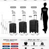 51eDTWeWmdL._AC_.jpg Kono Set de 3 Valises Rigide Ensemble de Bagages en Polypropylène Ultra Léger à 4 roulettes avec Serrure TSA 55cm Bagage Cabine + 65cm + 76cm (Noir)