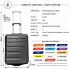 Aerolite 55x40x20 Ryanair Taille Maximale 40L ABS Cabine Bagage à Main Valise Rigide Légere à 2 roulettes, pour Easyjet, Lufthansa et Plus, Gris Foncé