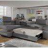 INTENSEDECO Canapé d'angle Gauche Convertible Marius Gris
